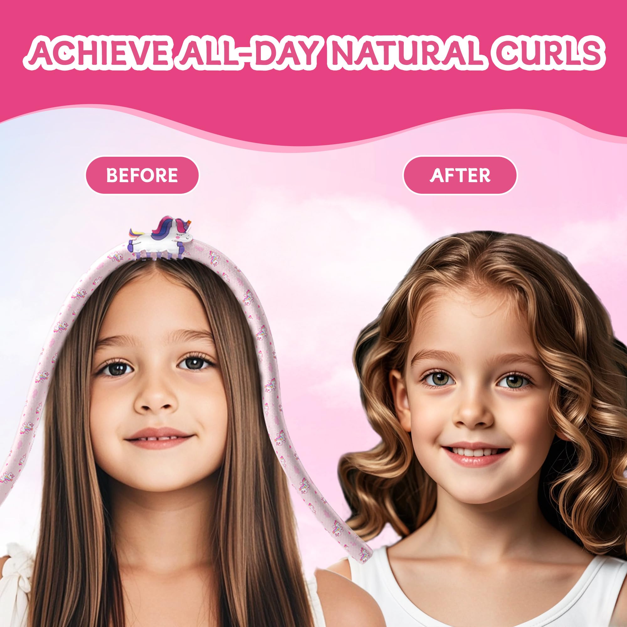 DAGORTE unicorn hair rollers with silk fabric deliver smooth, tangle-free results