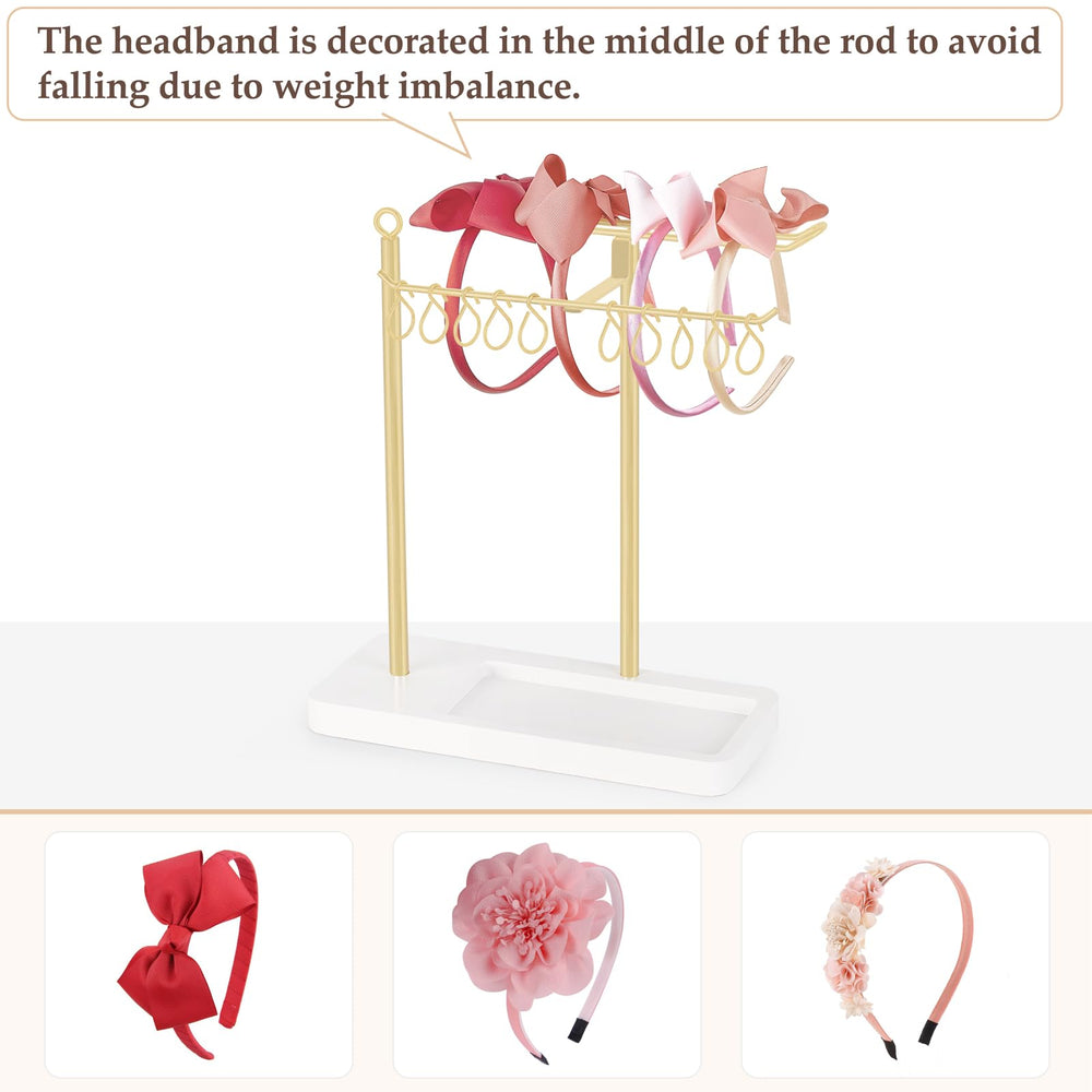 Dahey headband holder gift packaging ready in gold for gifting.