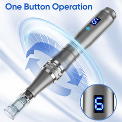 DAHOZE Derma Stamp System image showing lightweight, portable home-use tool.