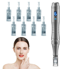 DAHOZE DermaStamp 0.25mm closeup showing gentle micro-strokes for beginners