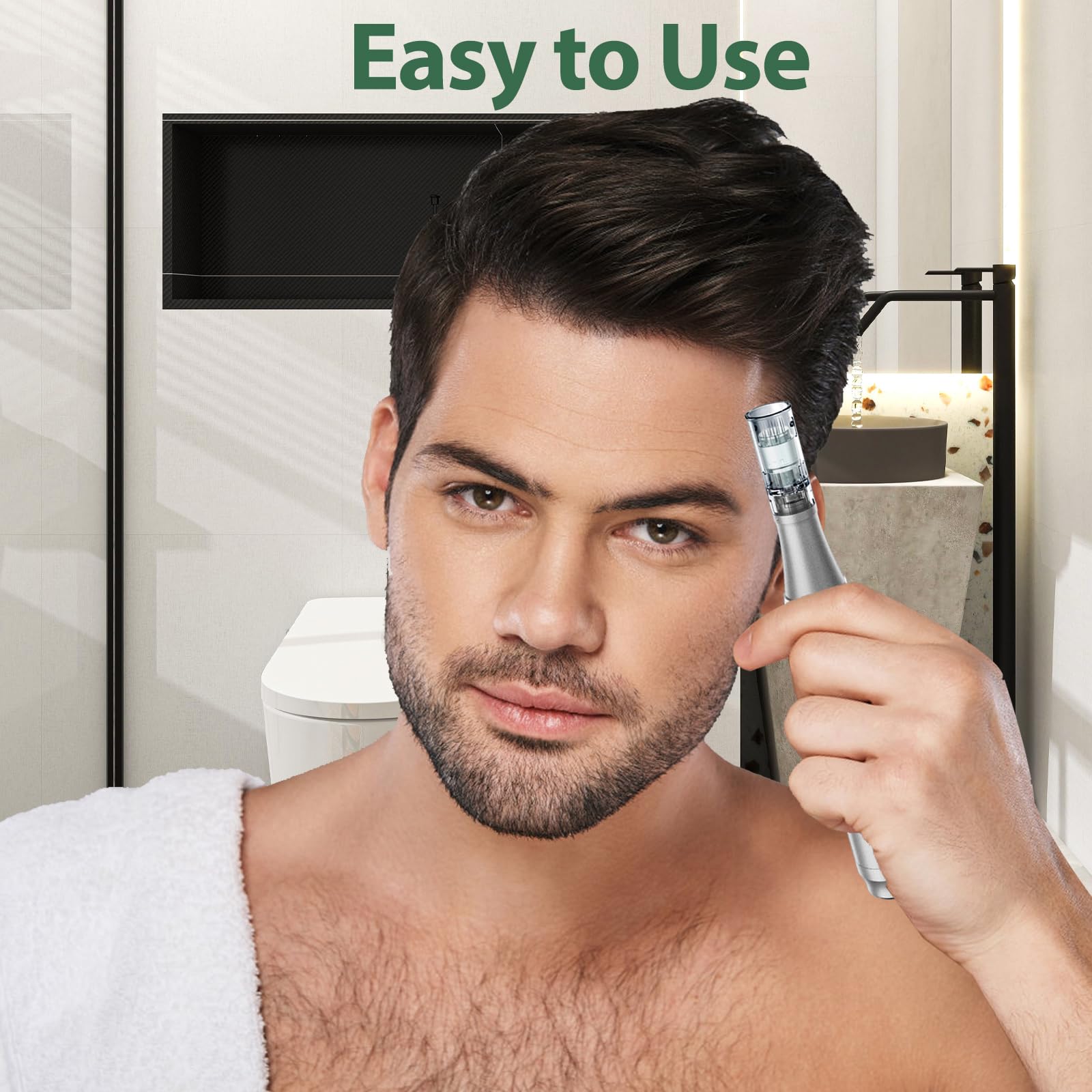 DAHOZE DermaStamp vs-derma-roller image comparing short-stroke method