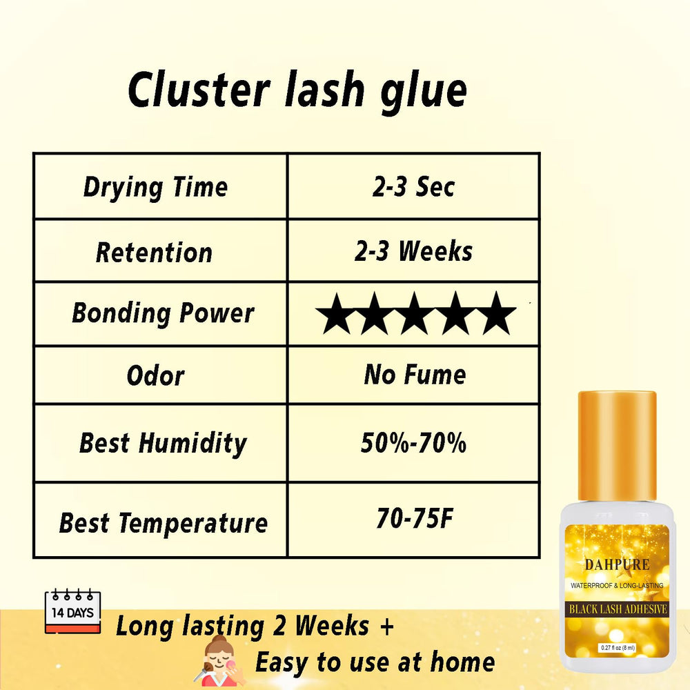 DAHPURE cluster lash glue application demonstrates easy steps for beginners to apply
