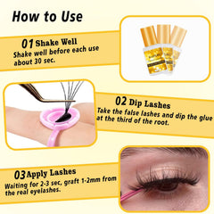 DAHPURE cluster lash glue waterproof design supports all-day wear