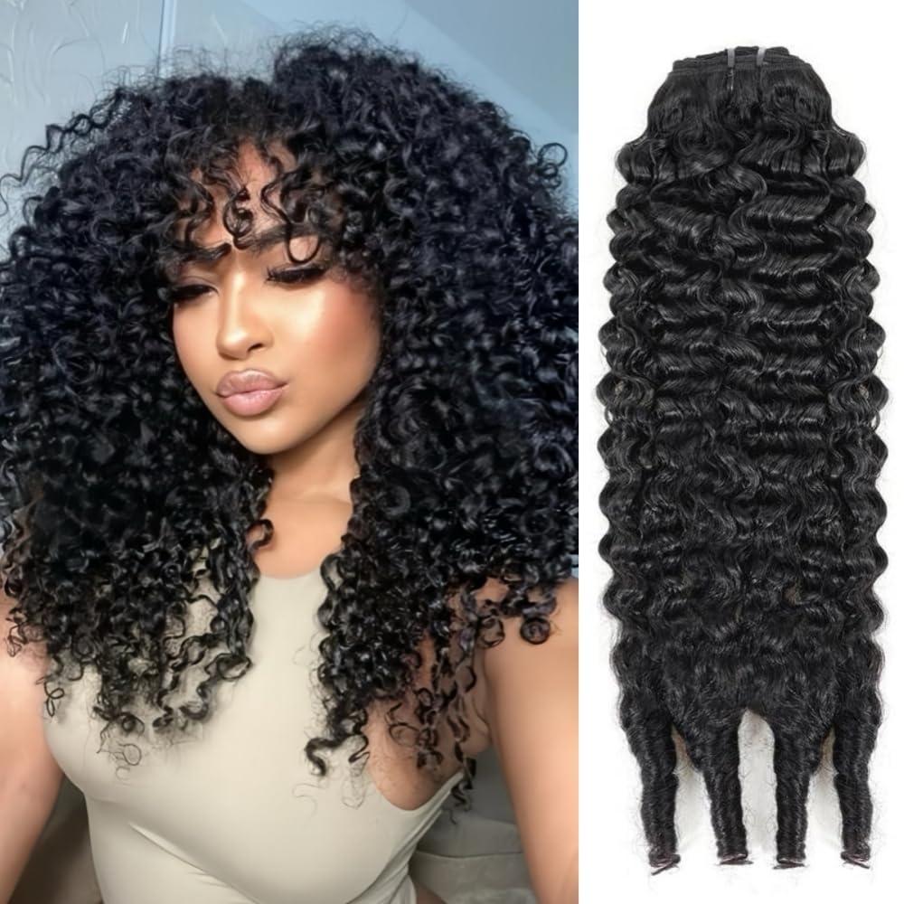 Daikemei Burmese curly bundles 16 inch close-up of soft virgin hair fibers for full head look