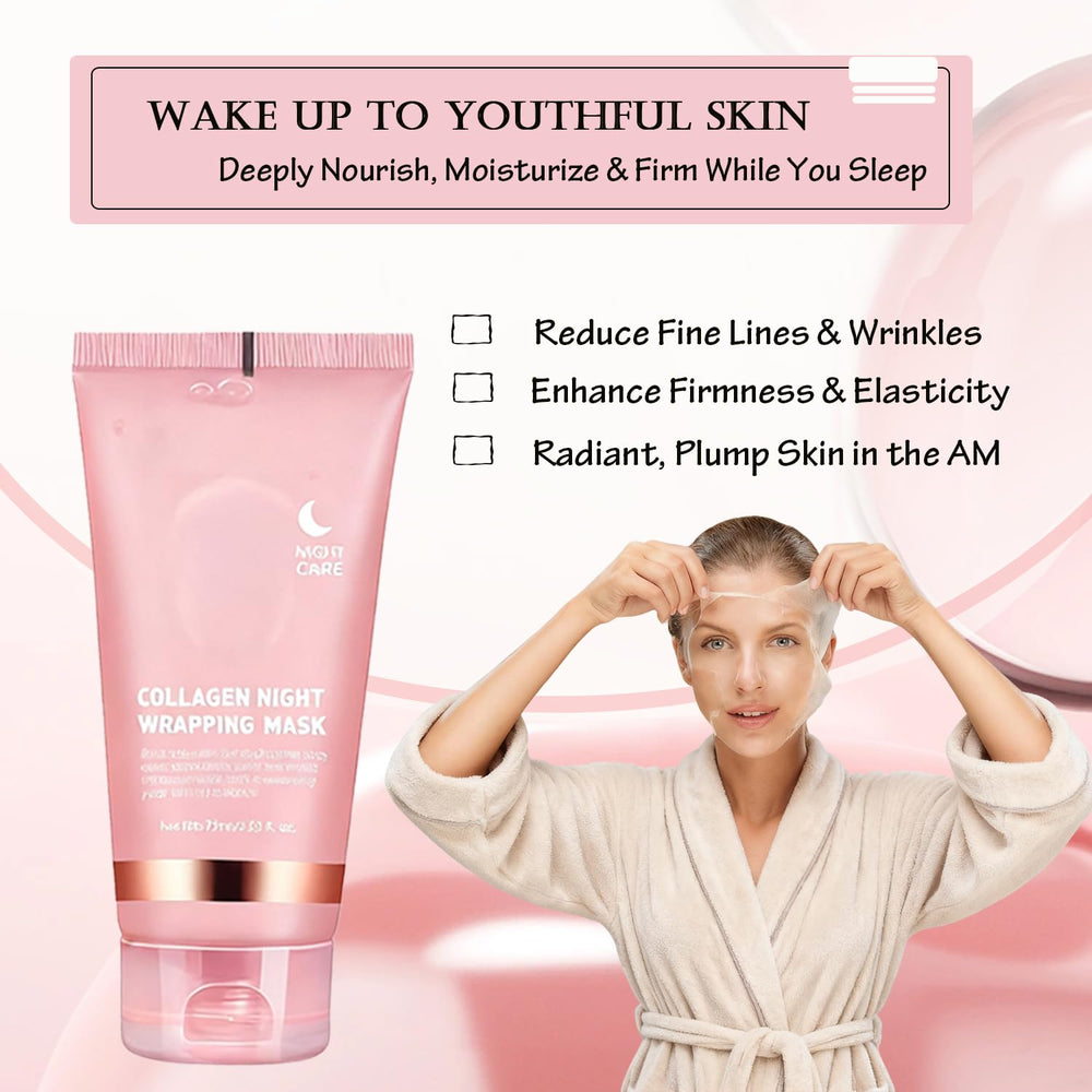 DaiLaiFu Collagen Night Wrap nightly routine scene shows 15-minute wear