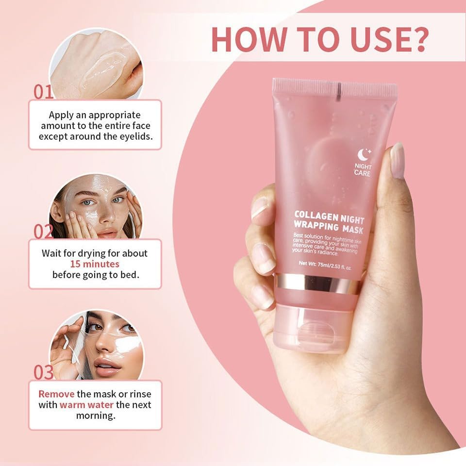 DaiLaiFu Collagen Night Wrap peel-off edge reveals firmer morning skin