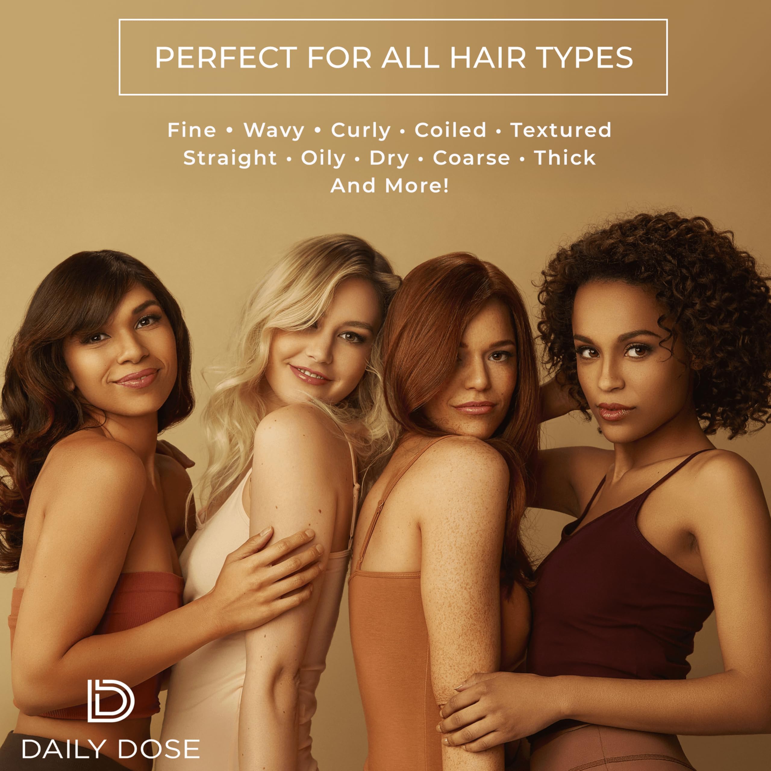 Daily Dose color-protection bottle suggests color-safe styling and care.