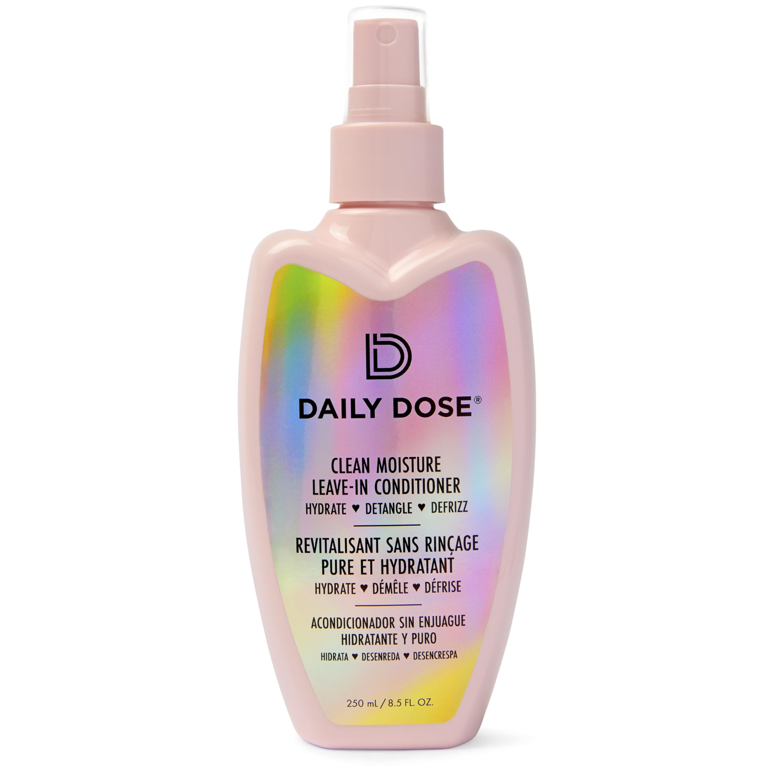 Daily Dose leave-in spray application eases detangling for all hair types.