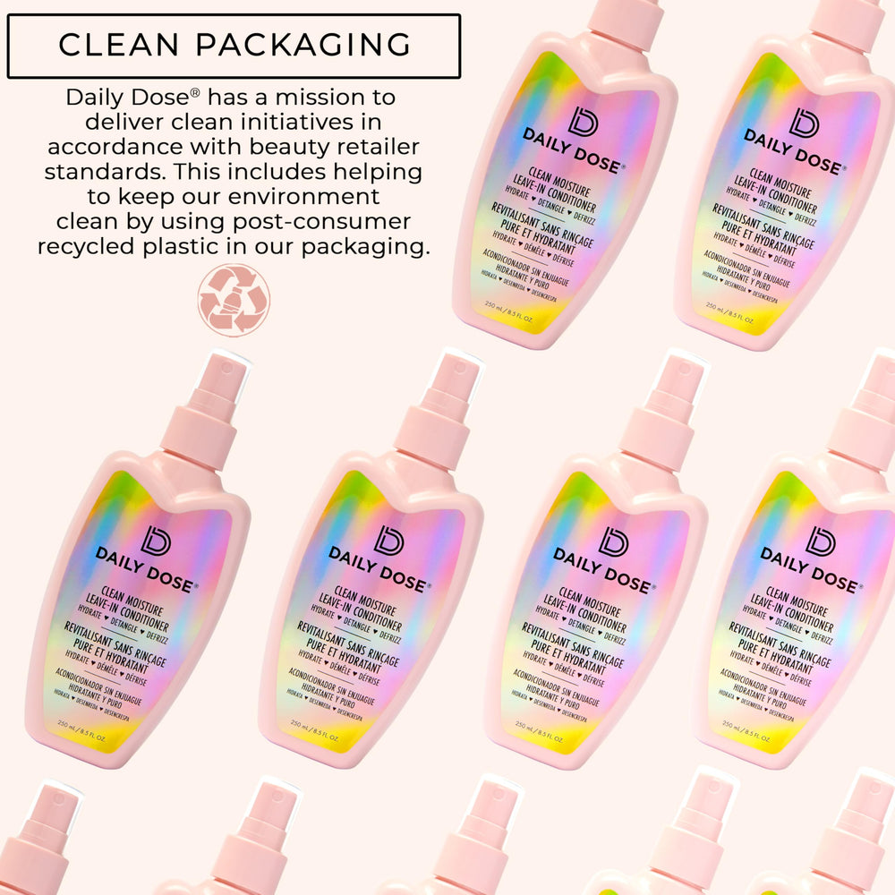 Daily Dose PCR packaging highlights sustainable materials and reduced plastic waste.