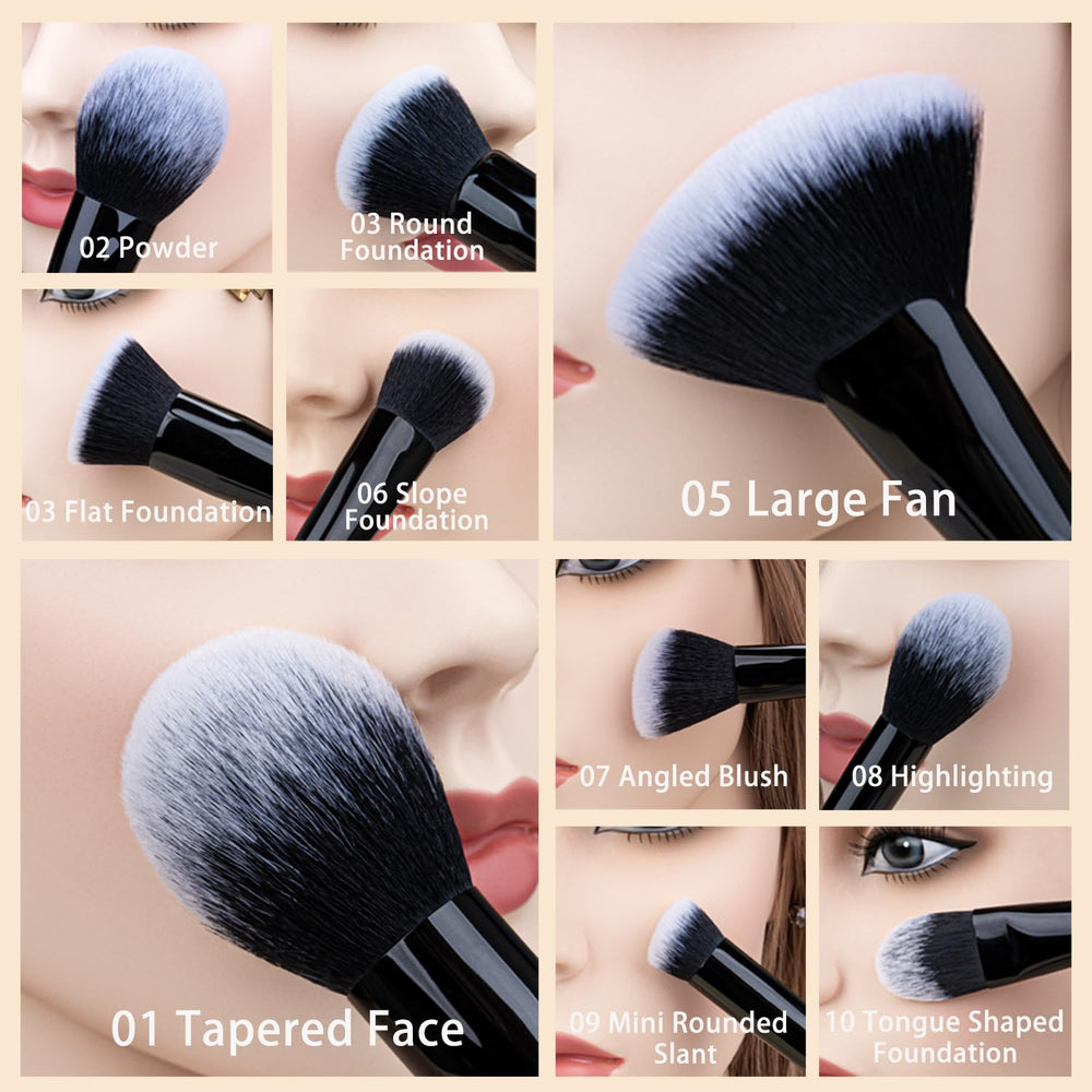 Daily Queen 29pcs brush set open case demonstrates portable kit for on-the-go routines.