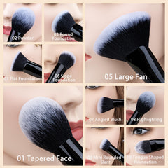 Daily Queen 29pcs brush set open case demonstrates portable kit for on-the-go routines.
