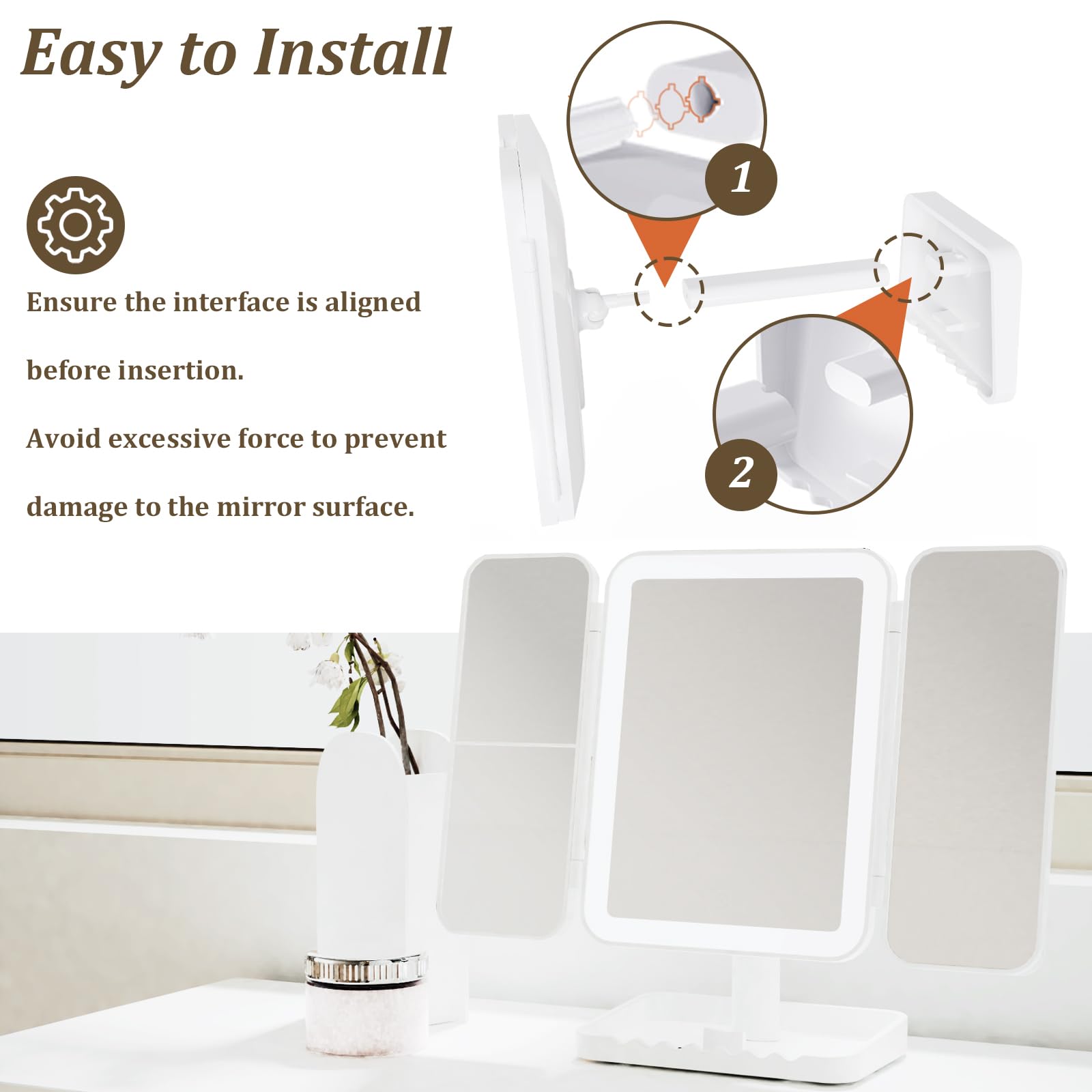DailyCuddles 360-degree rotation enables flexible angles for styling and makeup