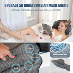 DaintyStar 3-in-1 bath pillow supports full body, neck, and back.