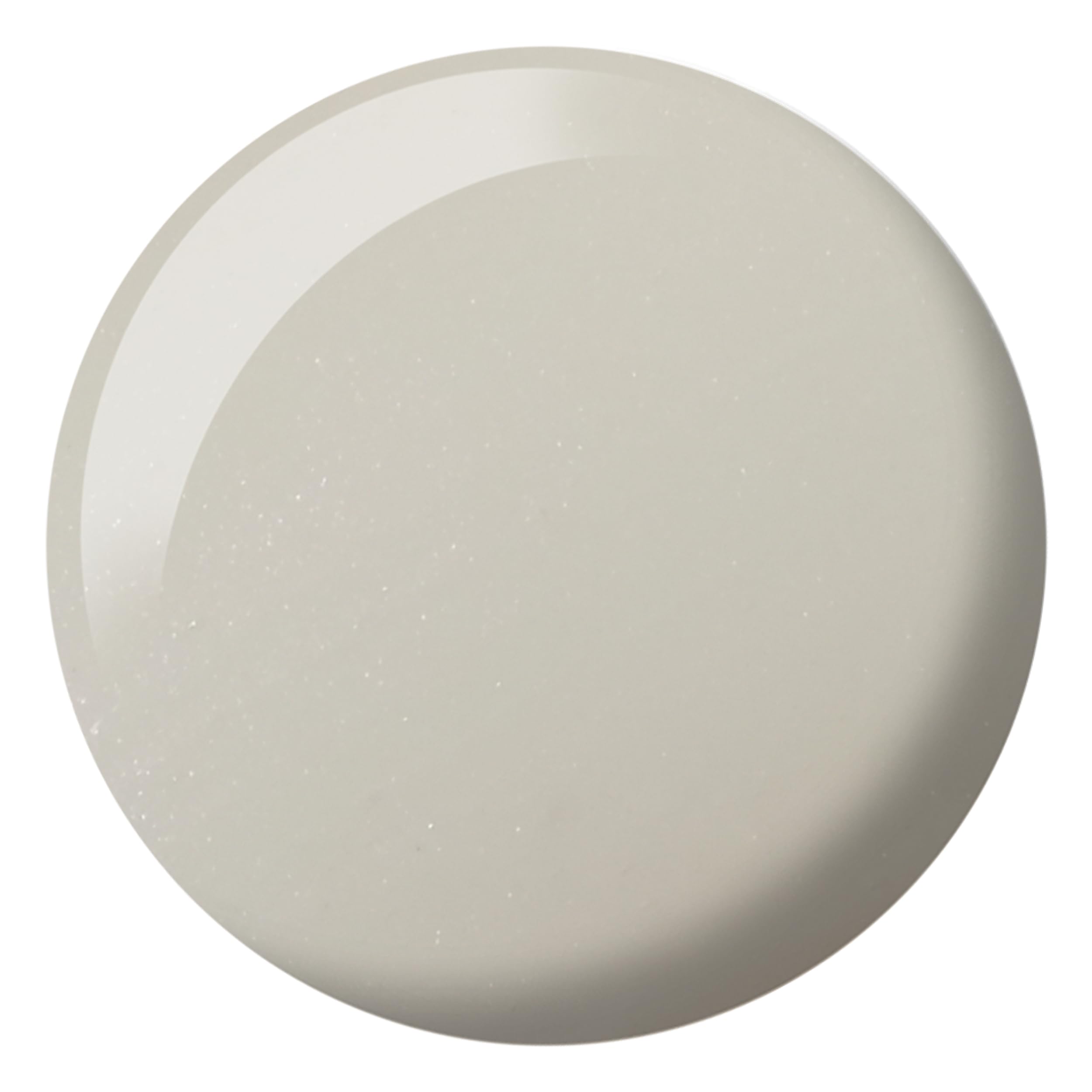 Daisy DND Coconut Silk on nails demonstrates sheer coverage with light shimmer