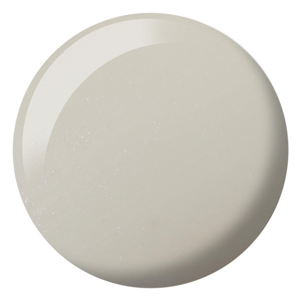 Daisy DND Coconut Silk on nails demonstrates sheer coverage with light shimmer