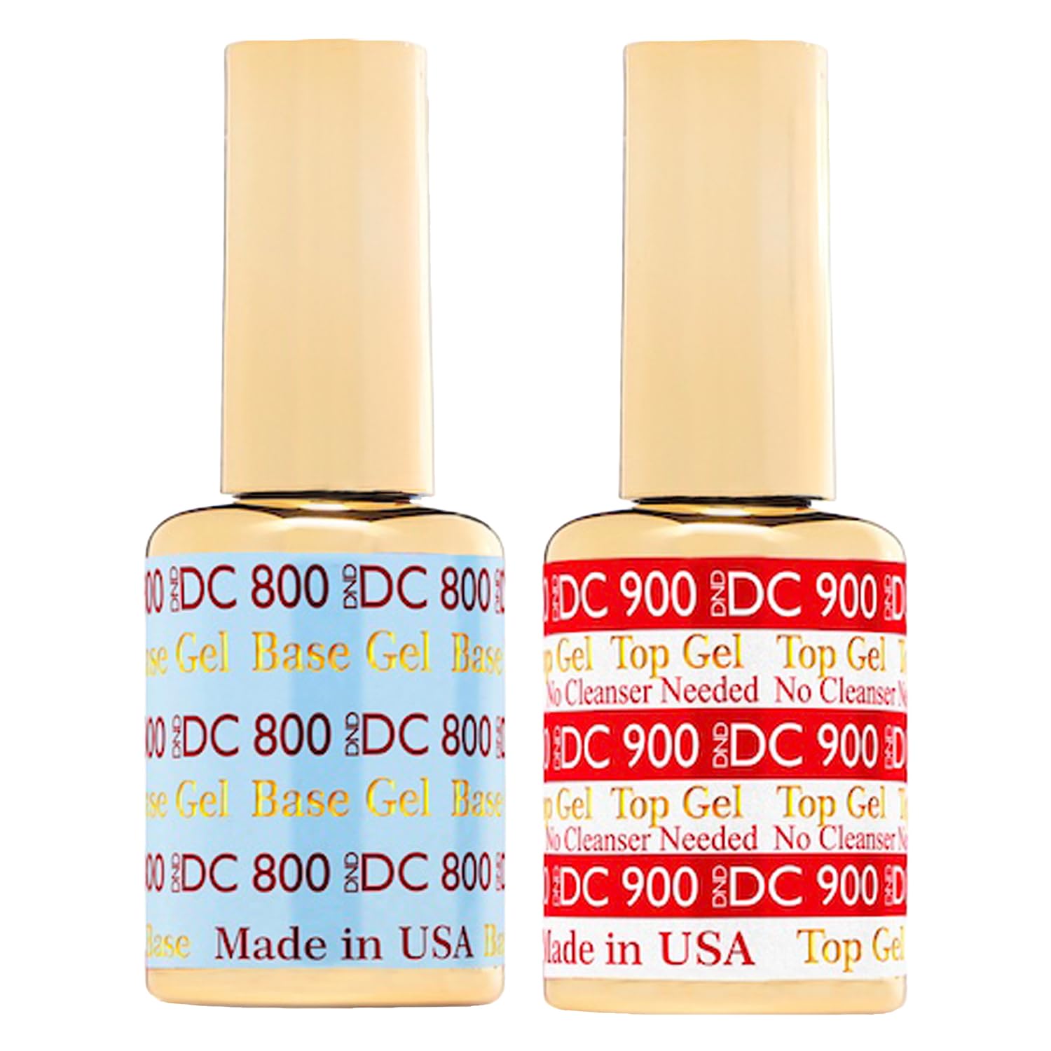 Daisy DND DC Base Gel 800 bottle prepares nails for a long-lasting base layer.