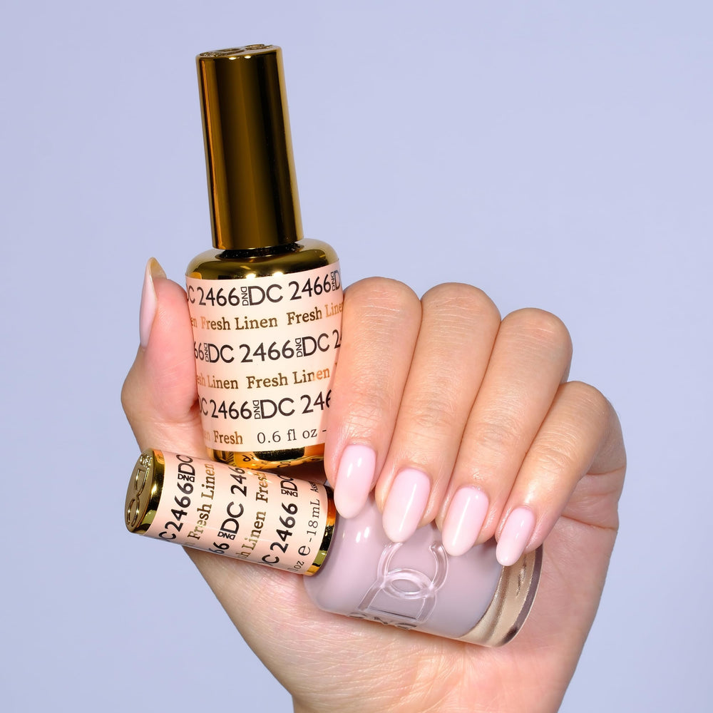 DAISY DND DND DC gel polish set duo-pack label highlights matching gel and lacquer for cohesive results