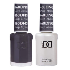 DAISY DND Deep Mystery 460 gel polish on nails for long-lasting color.