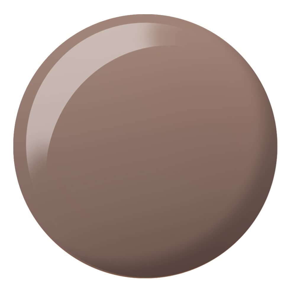 DAISY DND brown collection lacquer bottle and brush for quick air-dry manicure convenience.