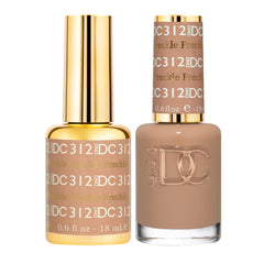 Daisy DND Freckle 312 gel polish bottle close-up for long-lasting manicure.