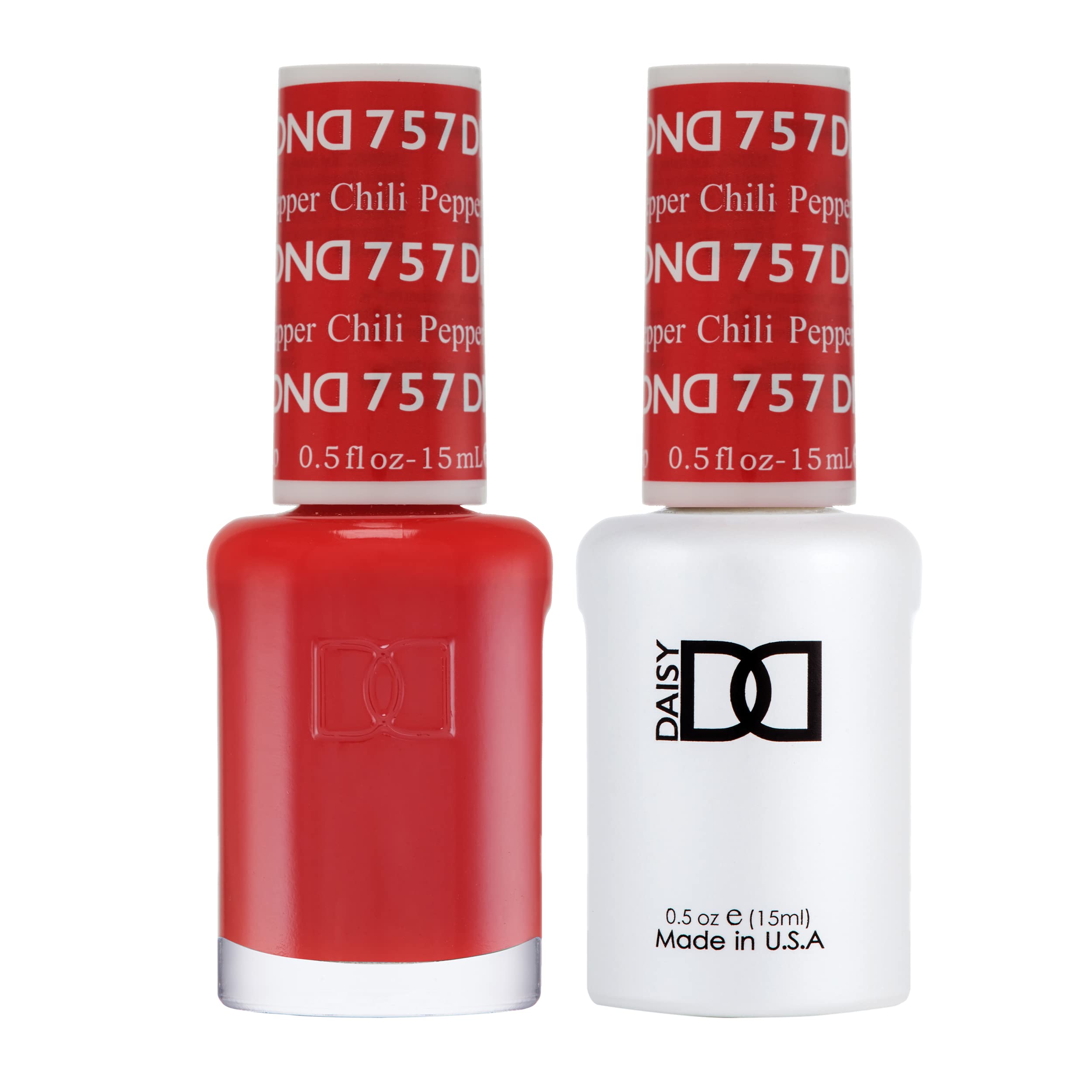 Daisy DND gel polish set Chili Pepper bottle promises up to 3 weeks of vivid wear.