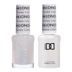 Daisy DND Twinkle Little Star gel polish bottle with glitter finish for long-lasting luxe nails.