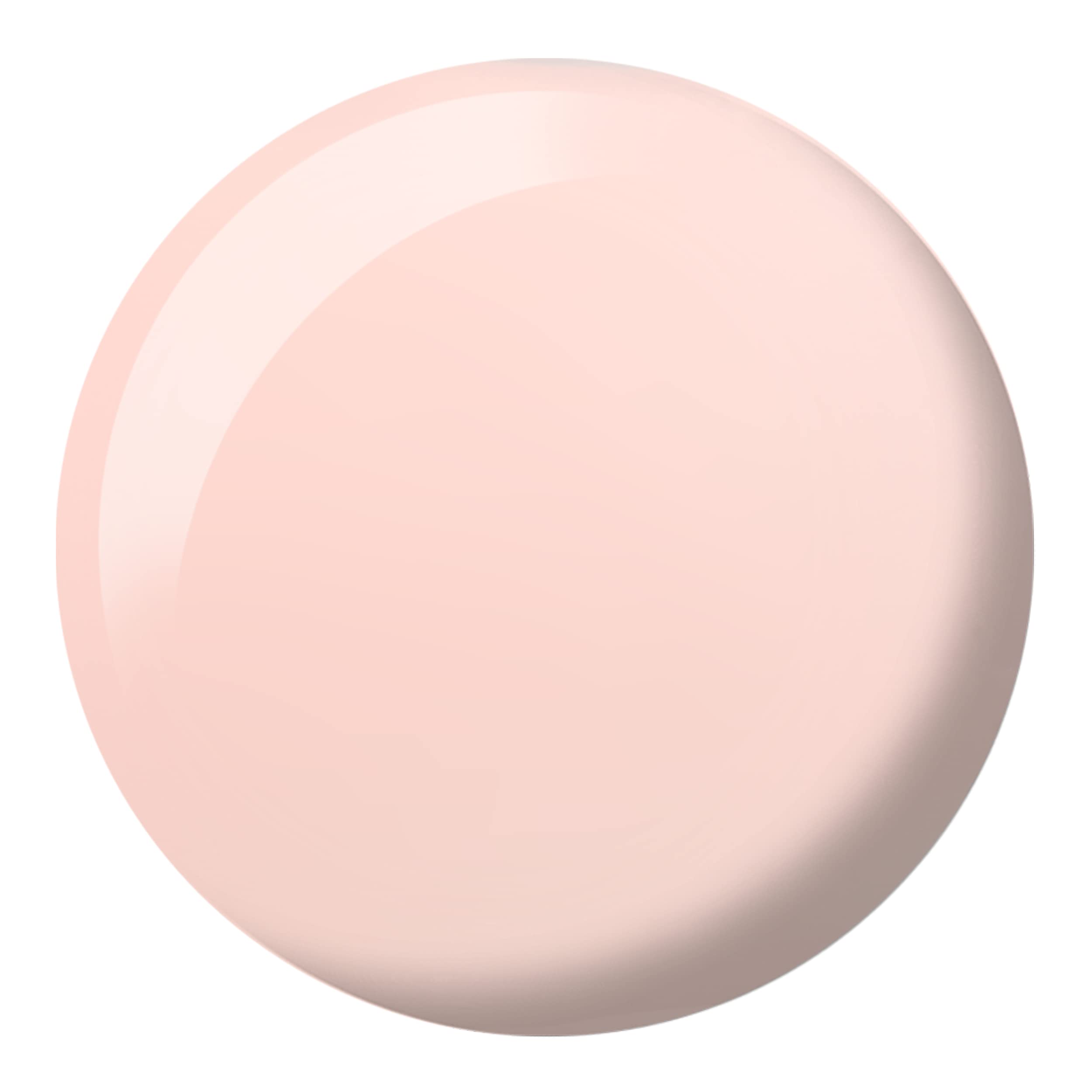 DAISY DND Satin 889 nails swatch showing natural-looking sheer pink glow