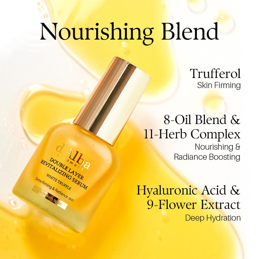 D'alba Piedmont packaging box and serum bottle for premium skincare