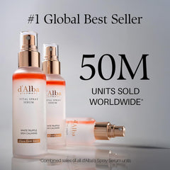 d'alba Piedmont truffle vital spray mist closeup shows refreshing spritz on skin