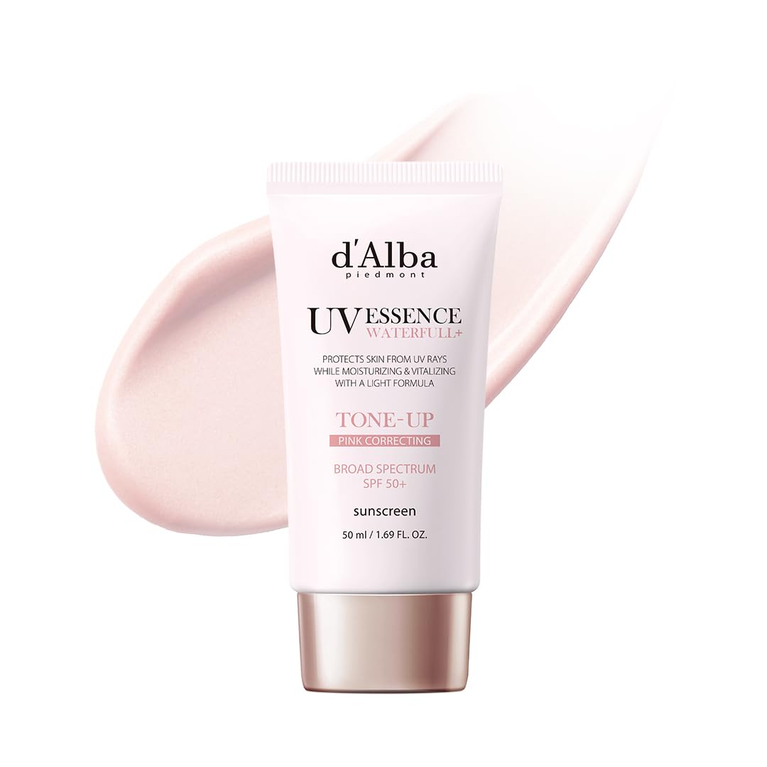 d'alba Piedmont Waterfull Serum bottle demonstrates lightweight sunscreen texture