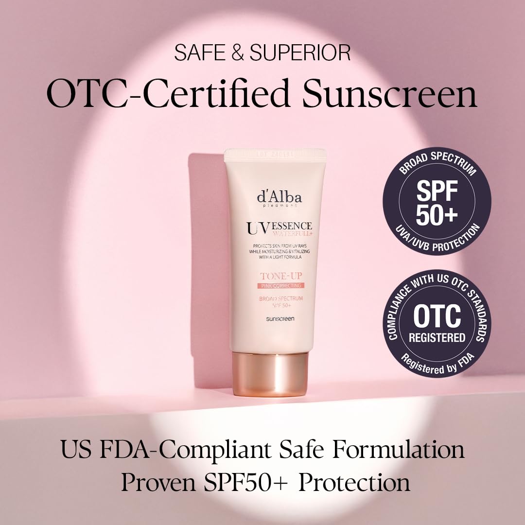 d'alba Piedmont Waterfull SPF50 label highlights broad protection