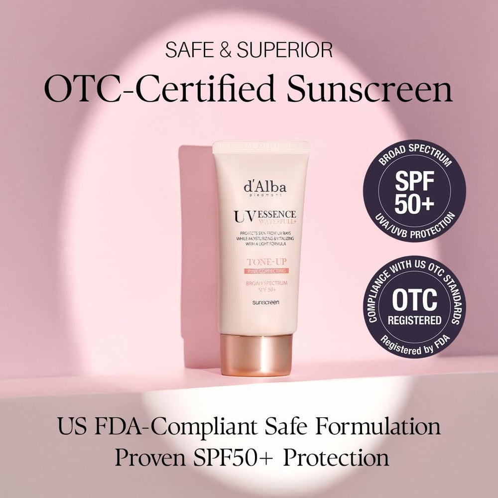 d'alba Piedmont Waterfull SPF50 label highlights broad protection
