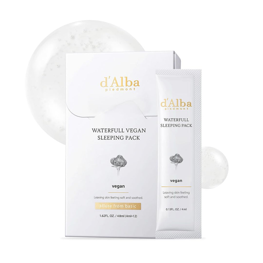d'alba Piedmont white truffle waterfull overnight mask jar glistening hydration overnight