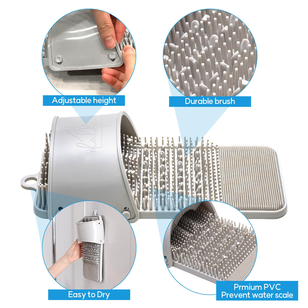 DalkomLife foot scrubber 3D-4zone design enables thorough toe, heel, arch, and sole cleaning