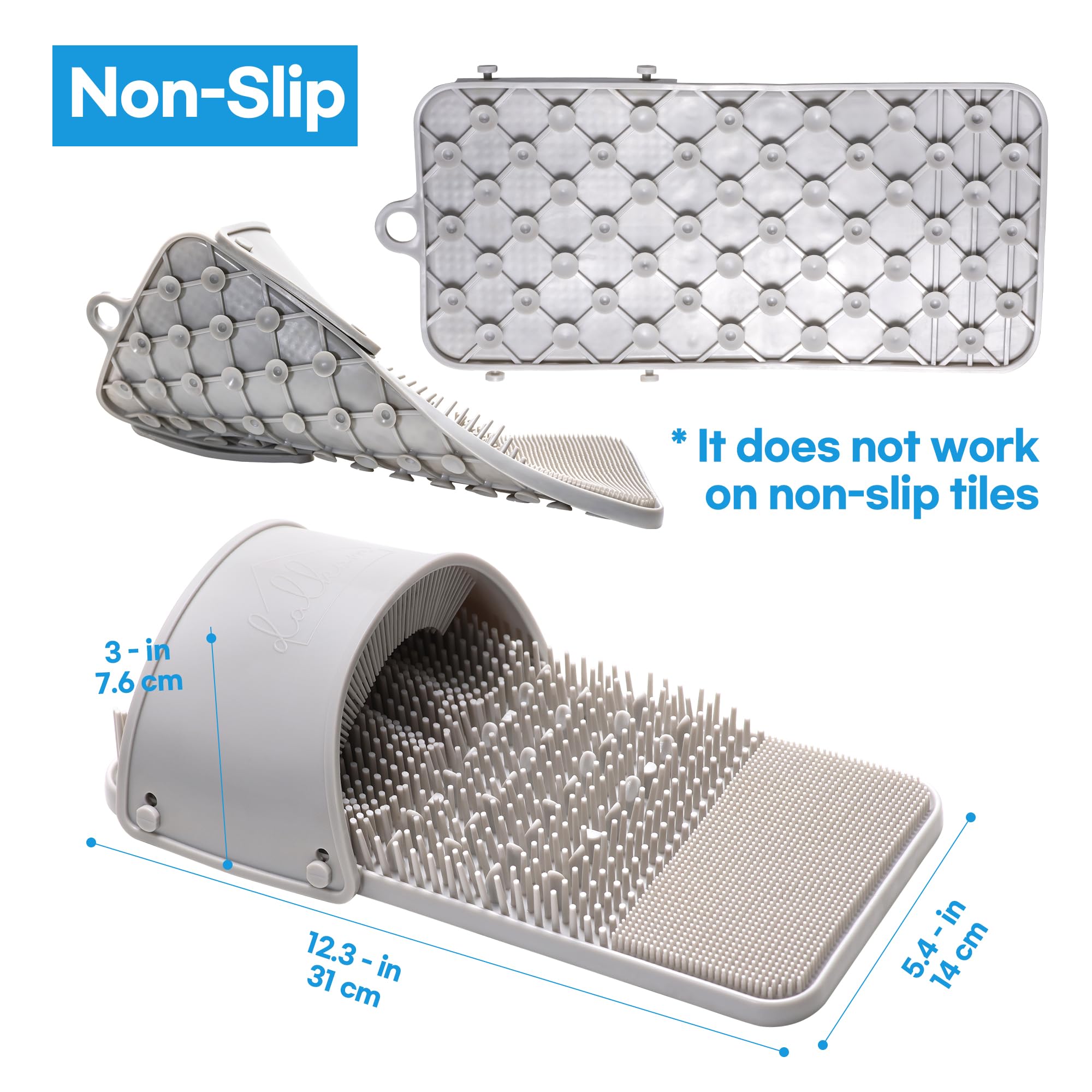 DalkomLife foot scrubber PVC design minimizes water stains and odors for hygienic use