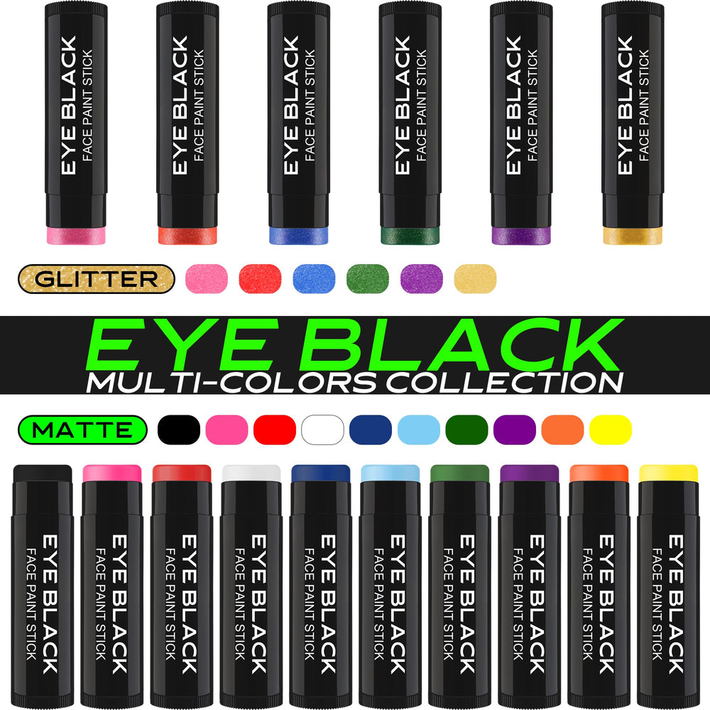 DALVGFN anti-glare eye black sticks improve visibility under sun and stadium lights.