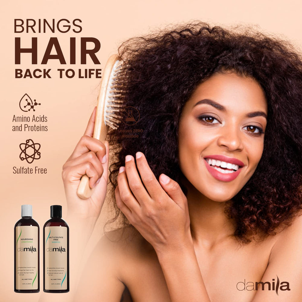 Damila botanical ingredients label highlights natural nourishment.
