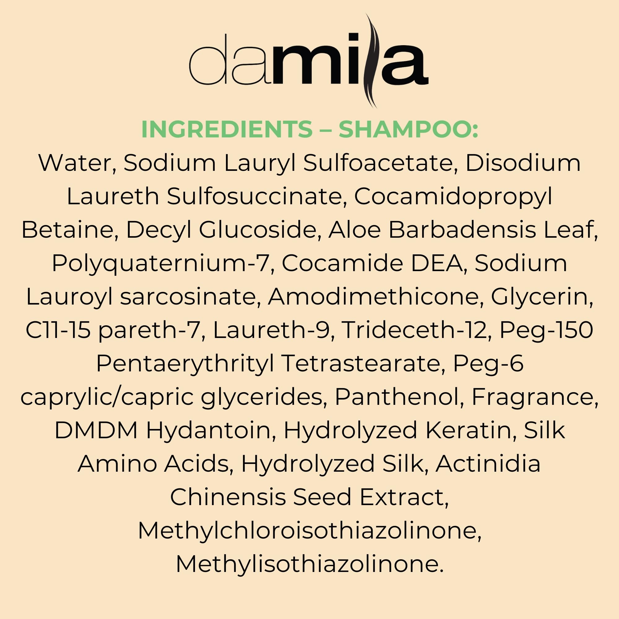 Damila professional-value-pack packaging suggests salon-grade care.