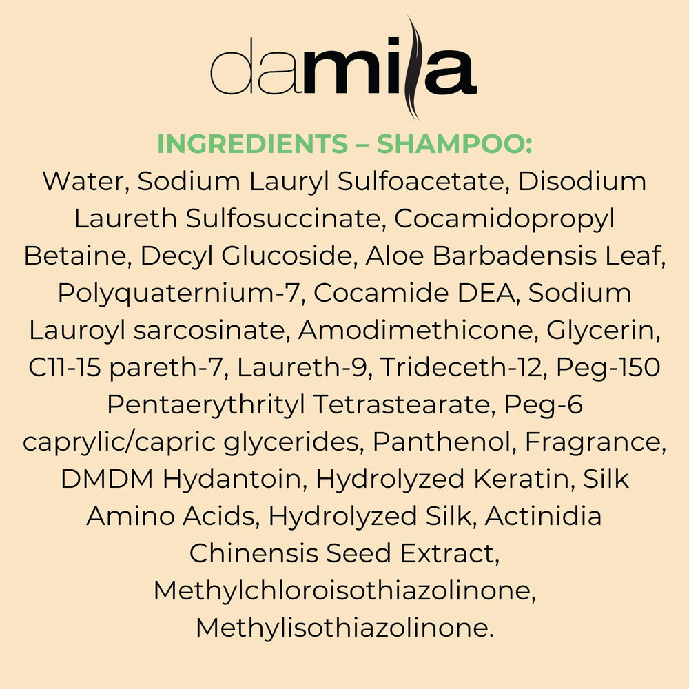 Damila professional-value-pack packaging suggests salon-grade care.