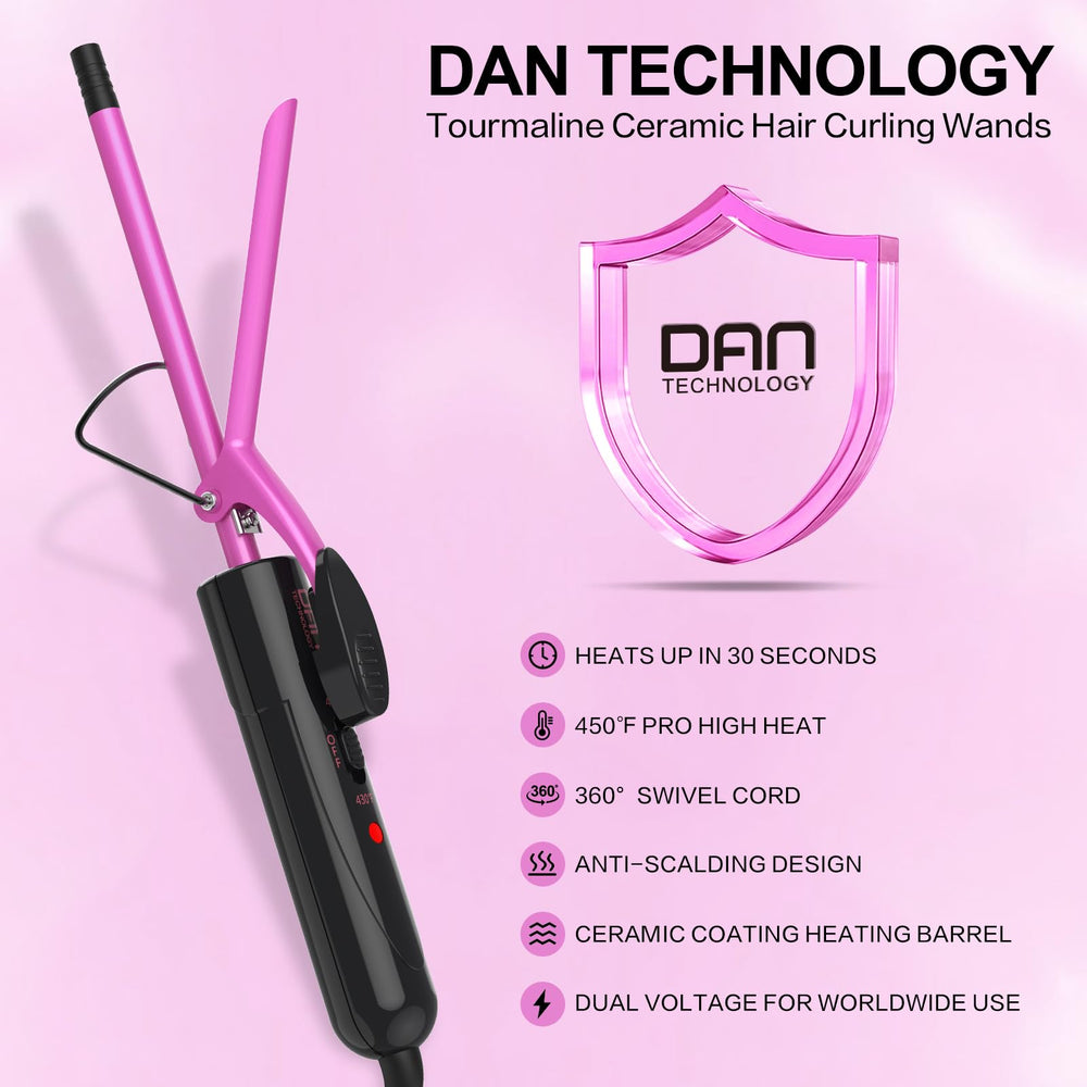 DAN Technology anti-scald cool tip supports safe hair curling.