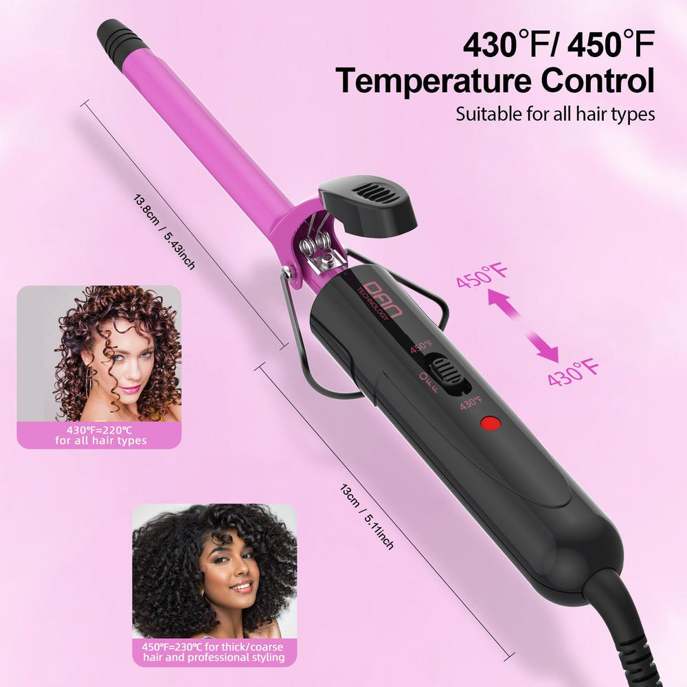 DAN Technology anti-scald cool tip is visible for safer styling sessions.