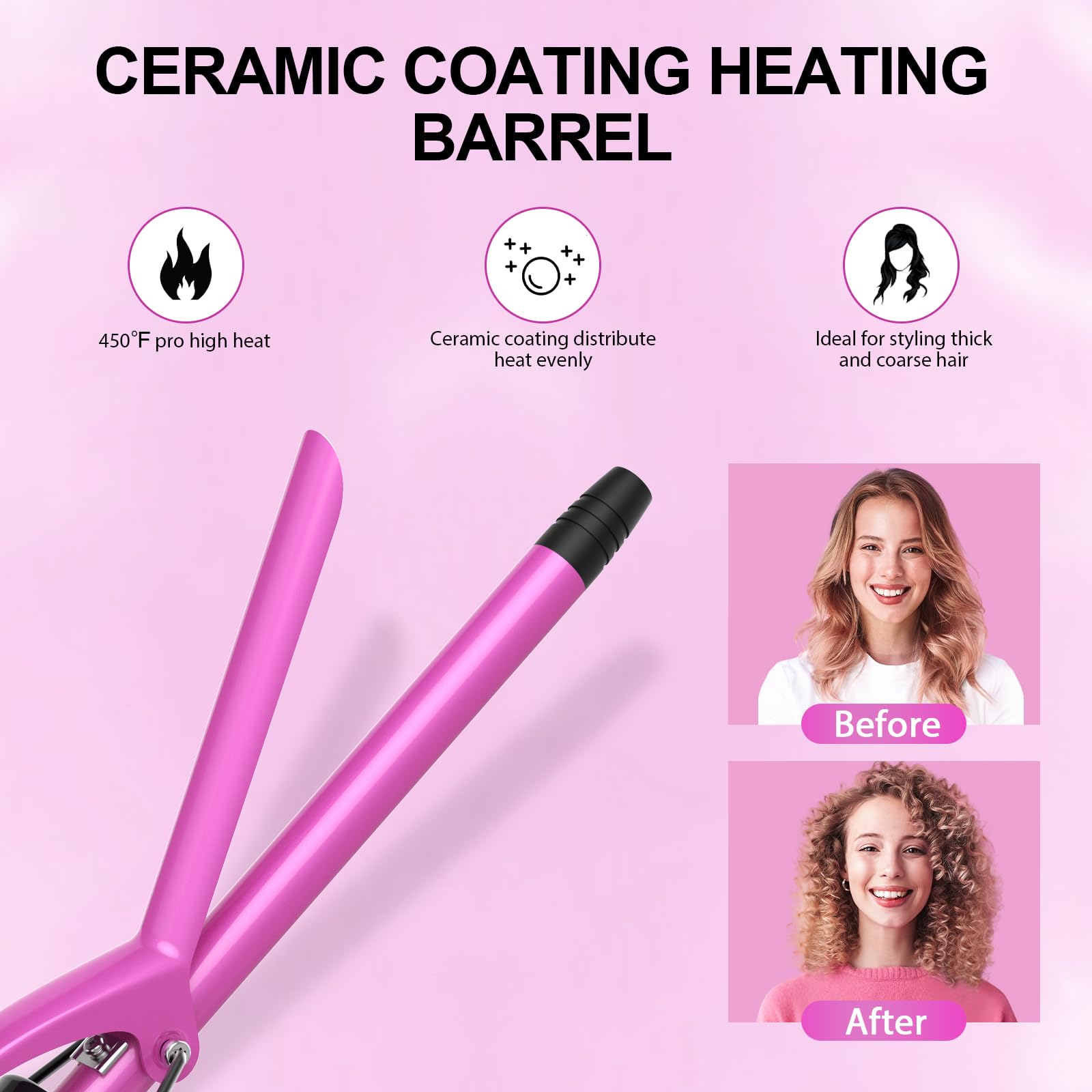 DAN Technology 13mm ceramic barrel close-up highlights smooth heat transfer.