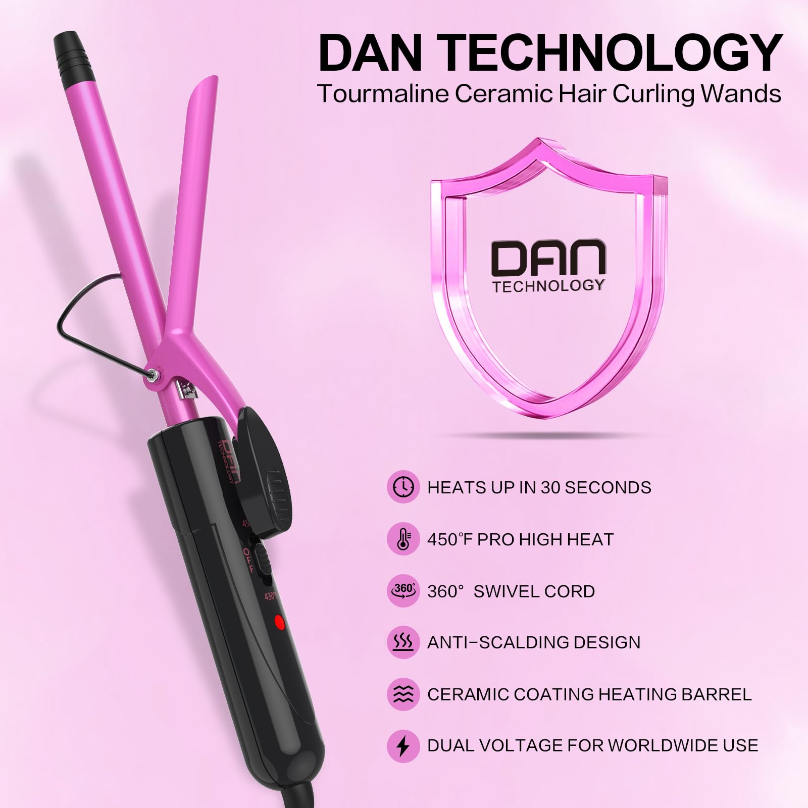 DAN Technology compact travel-size wand fits into bags for on-the-go use.