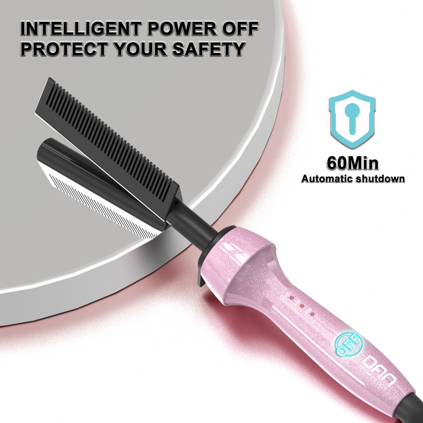 DAN Technology Dan 500F hot comb ceramic tourmaline finish reduces static