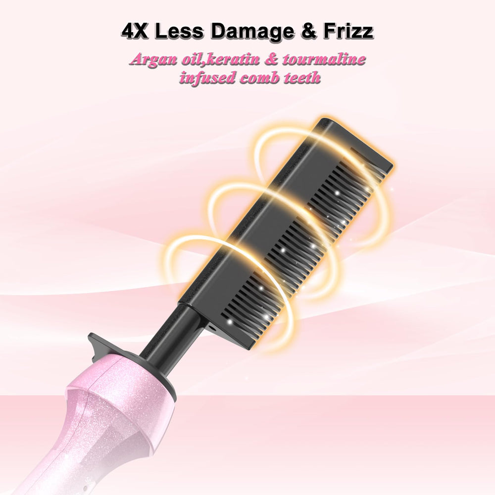 DAN Technology Dan 500F hot comb used on a wig for straightening