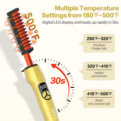DAN Technology anti-scalding attachment for safer styling during use.