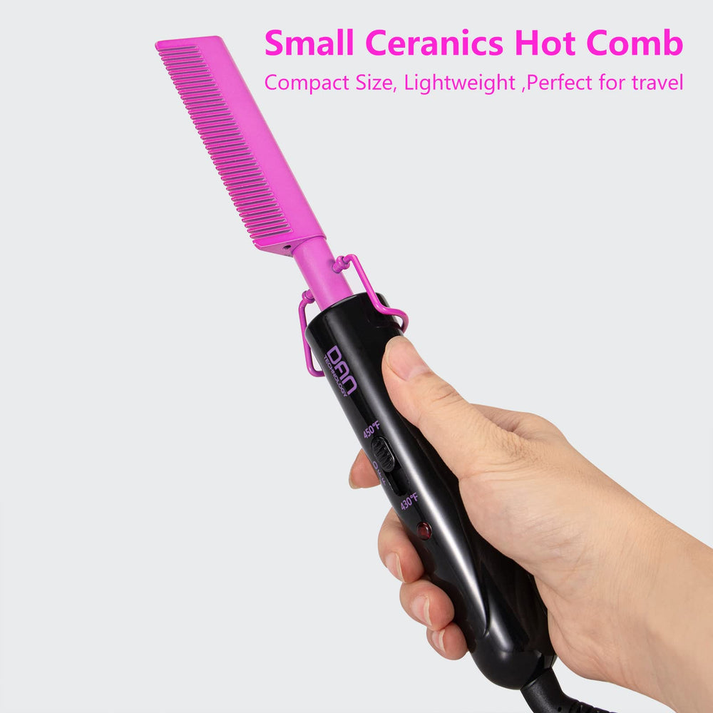 DAN Technology natural hair frizz control demonstration with dual voltage mini straightener