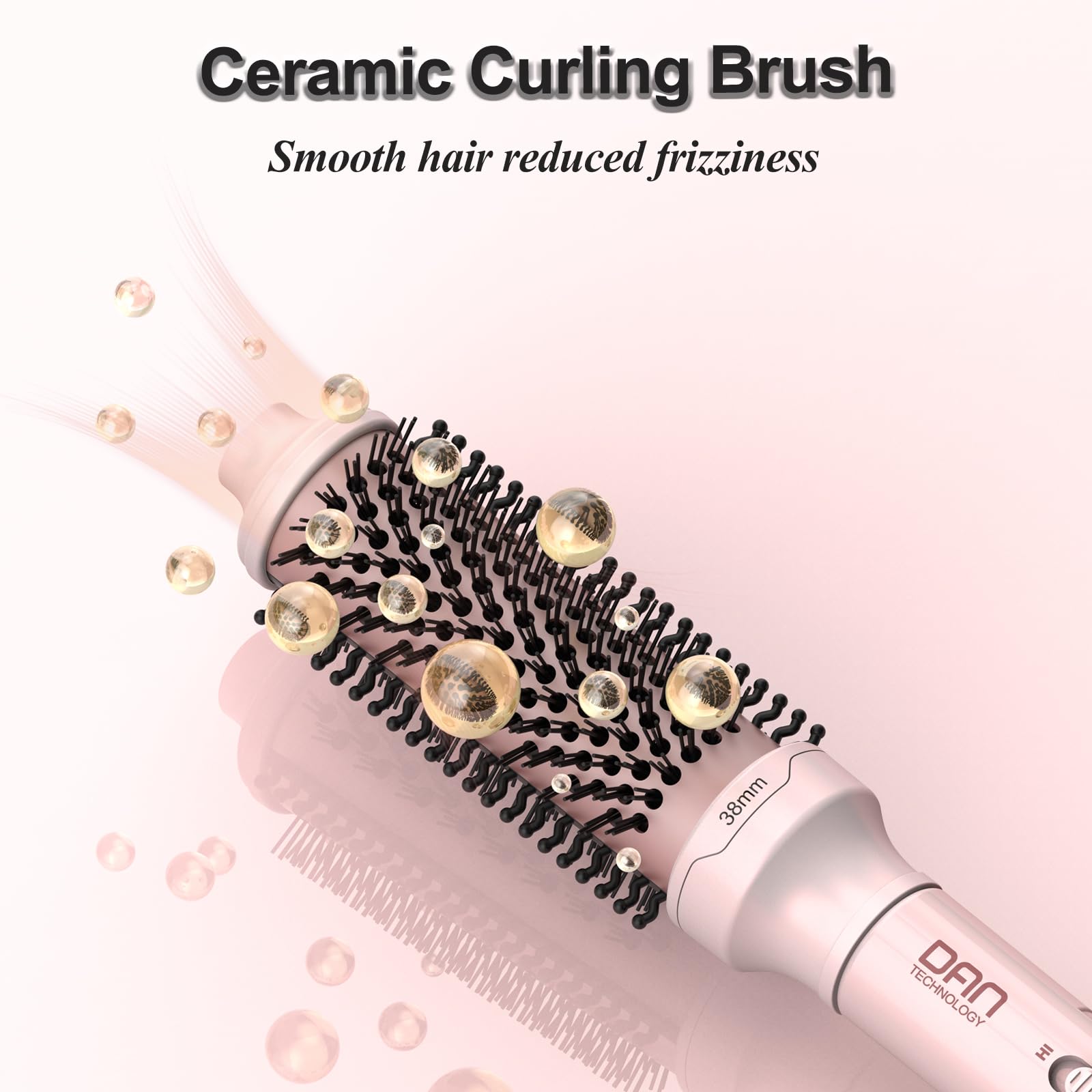 DAN Technology thermal brush extended heating bristles detail highlights grip and guidance.