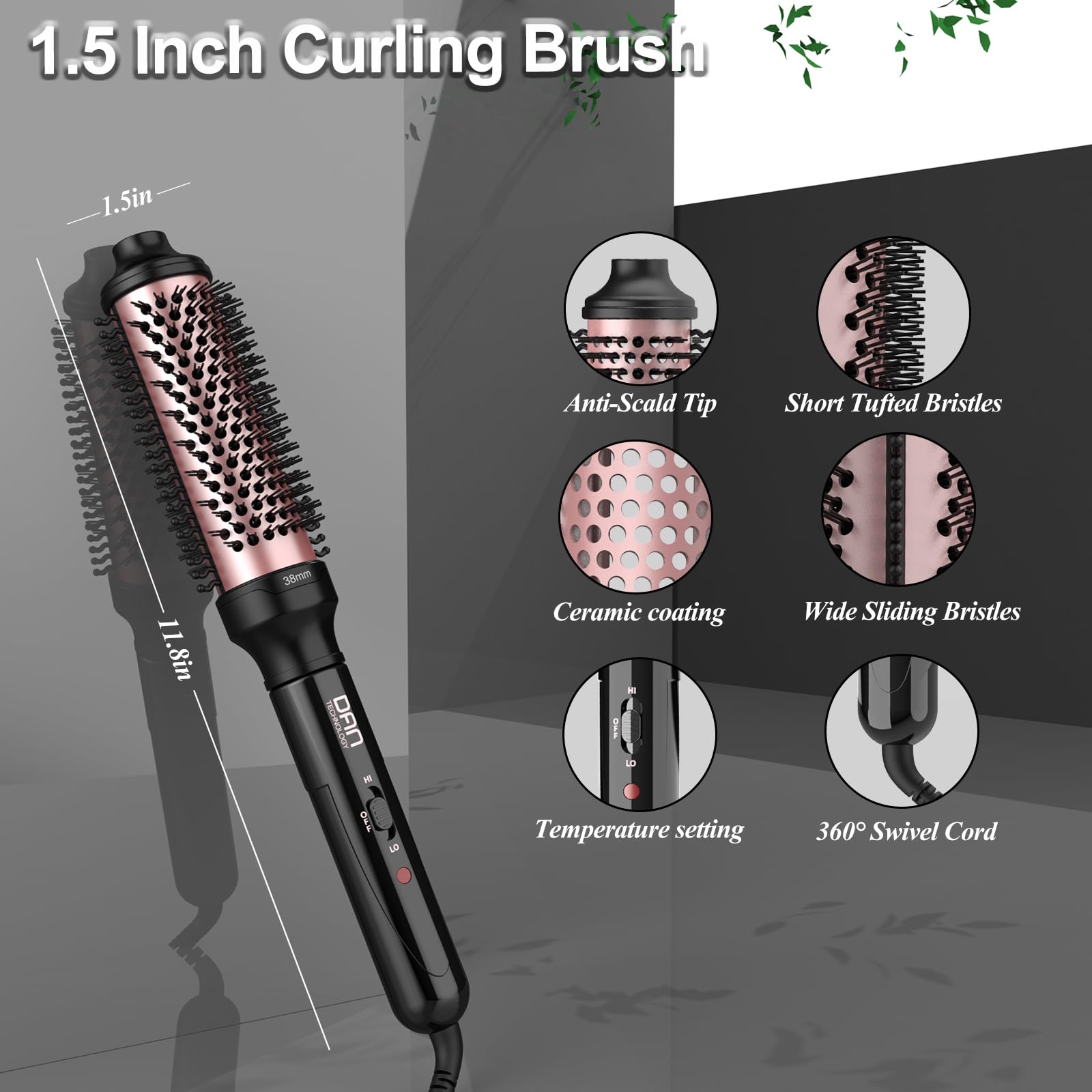 DAN Technology Thermal Brush dual voltage for travel-ready styling abroad.