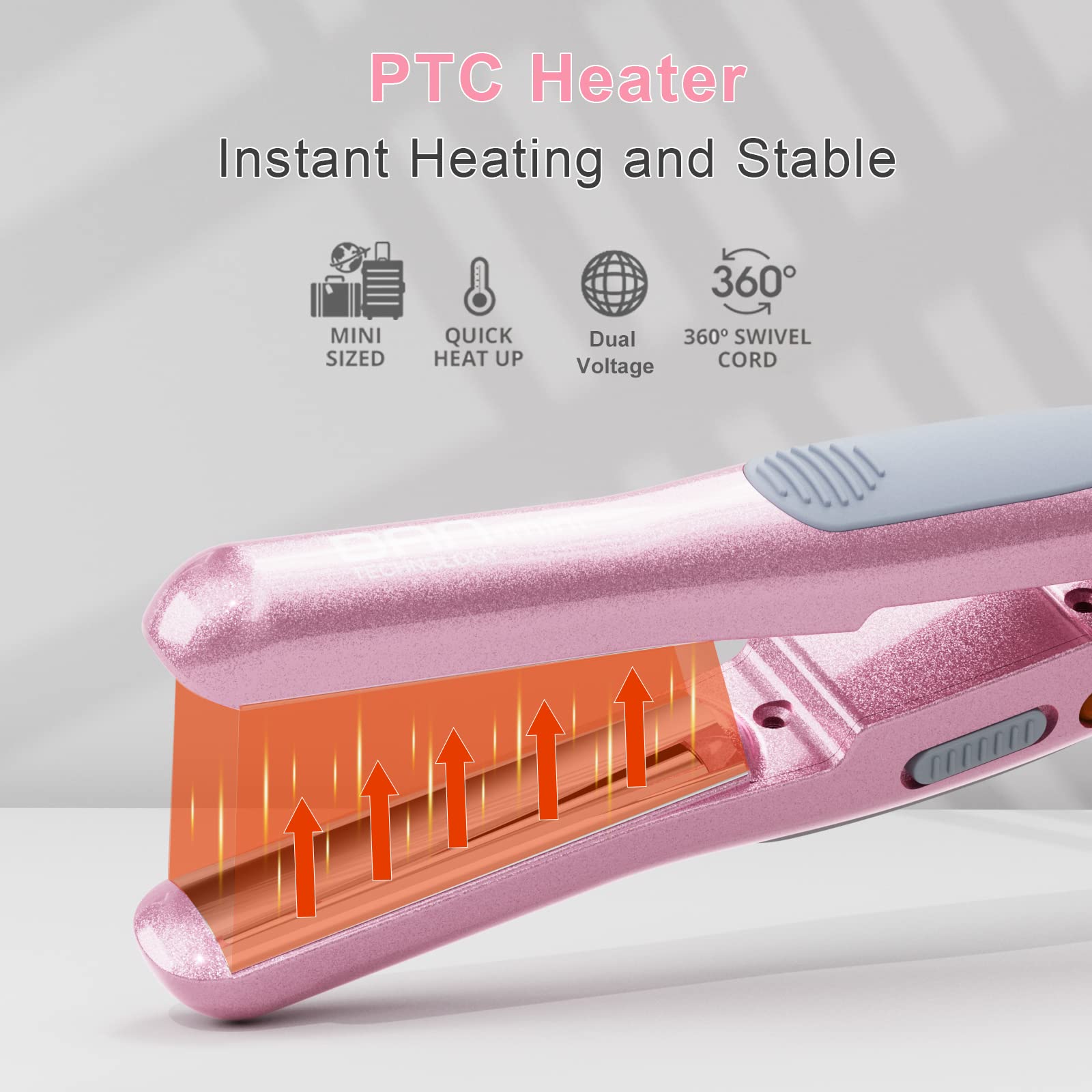 DAN Technology travel curling iron provides compact styling with fast heat for versatile looks